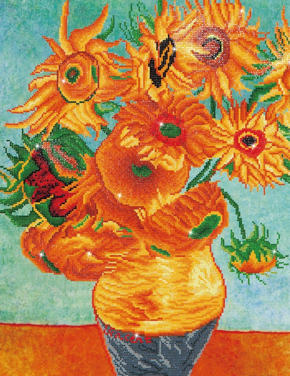 Diamond Dotz Â® Painting Zonnebloemen Van Gogh 55 9 x 71 12 cm