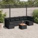 Maison Exclusive - Ensemble de meubles de jardin 8 pièces avec canapé et coussins, noir, en polyrotin