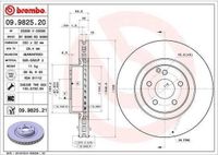 BREMBO Remschijfeenheid 09.9825.21