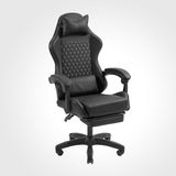 Mars Gaming MGC-X, Ergonomische Gamingstoel, Kunstleer, Verstelbare Rugleuning en Hoogte, Dynamische Armleuningen, Nek- en Lendenkussen, Bureaustoel met Uitschuifbare Voetsteun, Zwart