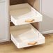 Tiroir de rangement extensible - Organisateur de cuisine télescopique - Profondeur réglable de 41 à 60 cm - Largeur 30 cm - Acier - Blanc