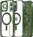 Techsuit Luxury Glitter Back Cover hoesje met MagSafe voor Apple iPhone 13 Pro - Donkergroen