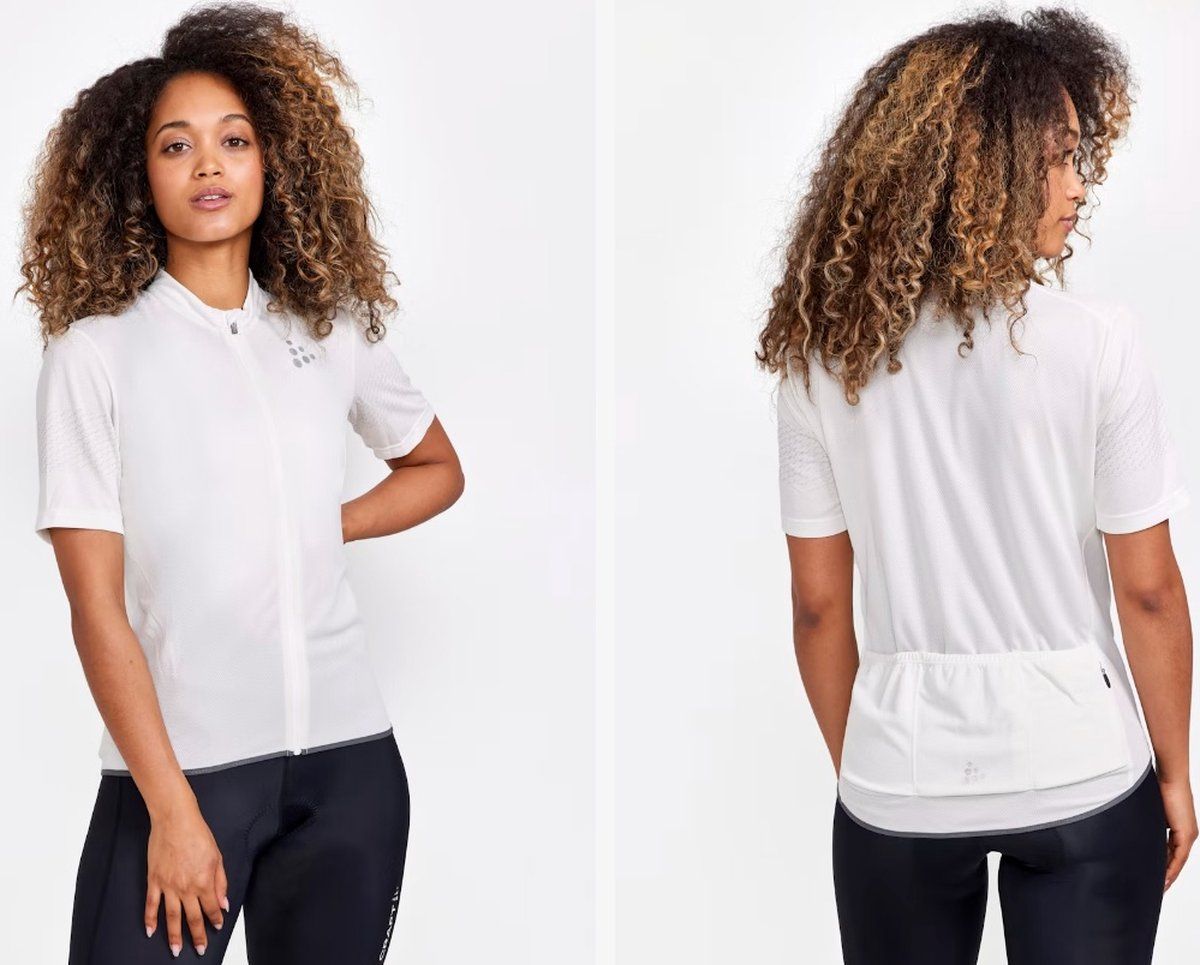 Craft - CORE Endur Lumen Jersey - Fietsshirt - Wit - Dames - Maat M