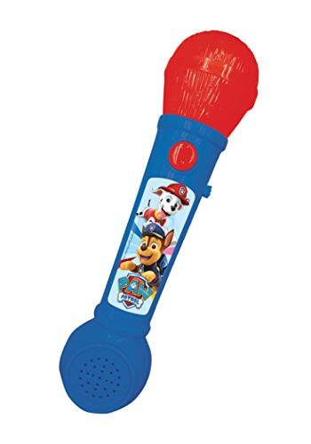 Lexibook Paw Patrol Verlichte Microfoon voor kinderen, muzikaal spel, ingebouwde luidspreker, lichteffecten, inclusief demoliedjes blauw/rood, MIC80PA