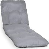 Beautissu Flair RL Ligbedkussen Tuinkussen Ligstoel Zonnebed Kussen voor Tuin Meubelen 190x60x8 cm Grijs