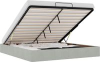 vidaXL Ottoman Bedframe zonder Matras 160x200 cm Fluweel Lichtgrijs