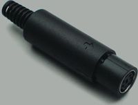 Mini BKL Electronic 0204012 Miniatuur-DIN-connector Bus, recht Aantal polen: 6 Zwart 1 stuk(s)