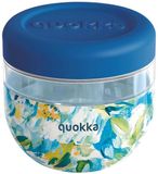 Quokka Voedselcontainer met Pioenroos Motief 770ml met Antislip Deksel, Blauw