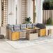 Maison Exclusive - Ensemble de meubles de jardin 8 pièces avec canapé et coussins, beige, en polyrotin