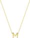 Lucardi Dames Ketting met letter hanger - 9 karaat - Ketting - Cadeau - 43 cm - Geelgoud