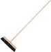 KOTARBAU® Balai de rue avec manche, en bois, 40 cm, balai d'extérieur, balai de jardin, marron