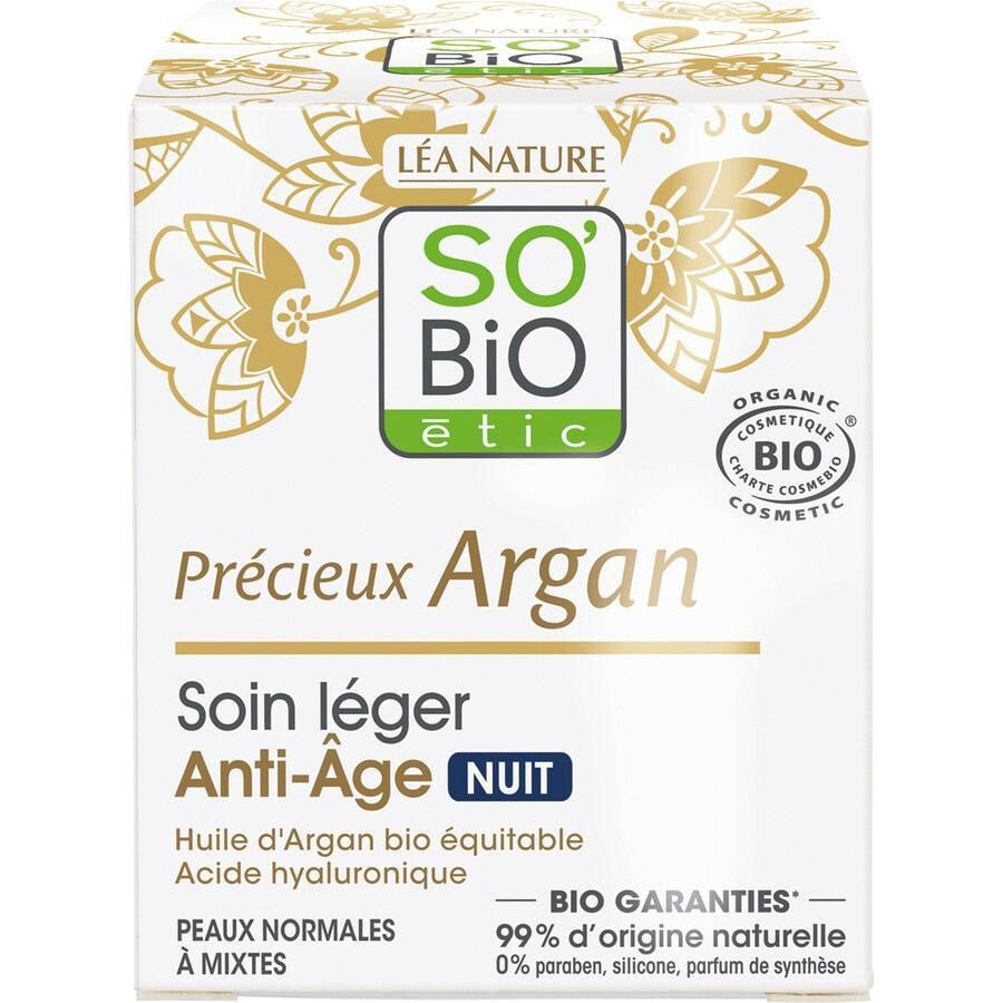 SO'BiO étic Précieux Argan Night Fluid Face Cream 50 ml