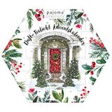 pajoma Geurkaarsen, geurtheelicht, adventskalender, zeshoekig blauw, 24 theelichtjes in 6 verschillende soorten incl. theelichthouder