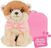 Studio Pets by Myrna Studio Pets® PomPom Pomeriaan knuffel 16 cm met strik en GRATIS koffer