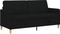 vidaXL Sofa met Opbergruimte Zwart Polyester 172 x 78 x 87 cm