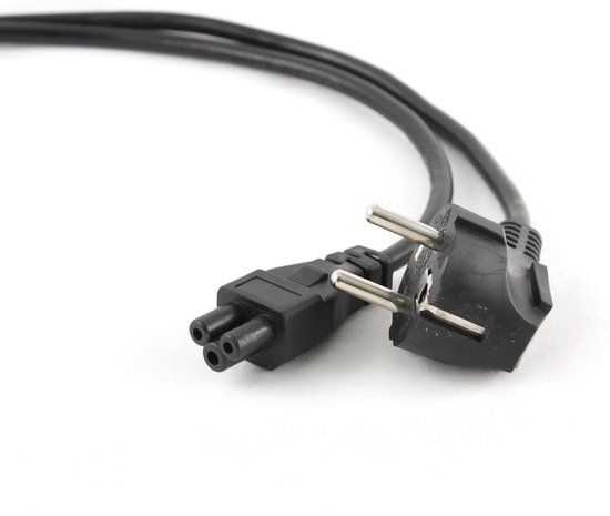 Gembird PC-186-ML12-1M electriciteitssnoer Zwart CEE7/7 C5 stekker
