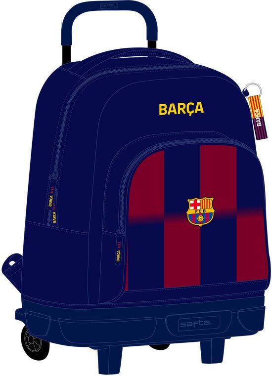 F.C. Barcelona Schoolrugzak Blauw Kastanjebruin 33 x 45 x 22 cm