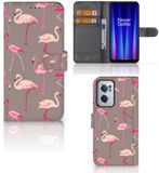 B2Ctelecom OnePlus Nord CE 2 Telefoonhoesje met Pasjes Flamingo