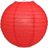 Merkloos / Sans marque Luxe bol lampion rood 35 cm
