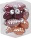 Othmar Decorations Bv 12x Dennenappel kersthangers/kerstballen rood/roze/paars (hibiscus) van glas - 6 cm - mat/glans - Kerstboomversiering