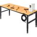 Latios établi - table de travail réglable - 1549 x 508 mm - 688-910 mm réglable en hauteur - capacité de charge de 900 kg - avec prises - plateau en bois dur