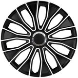 Autostyle Wieldoppen Voltec Pro 13 Inch Zwart/Zilver Set Van 4