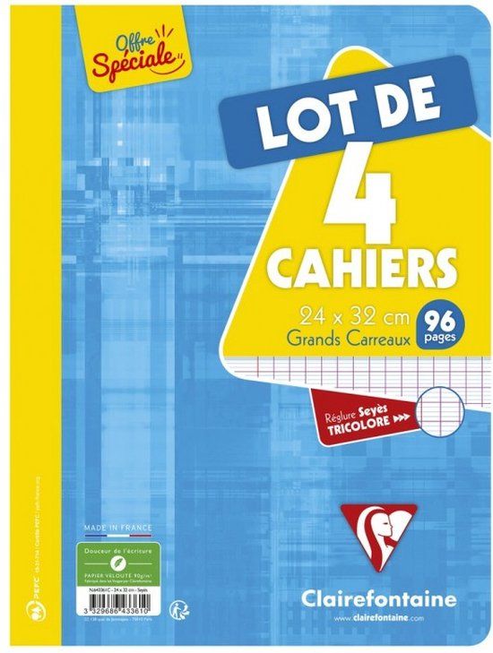 Clairefontaine 3329686433610, Afbeelding, Meerkleurig, 48 vel, 90 g/m², Volwassene
