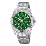 Festina F20445/7 Heren Horloge - Mineraalglas - Roestvrijstaal/Staal - Zilverkleurig - Ø 43 mm - Quartz - Vouw/Vlindersluiting - 10 ATM (zwemmen)