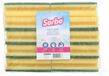 Sorbo Schuurspons - 10x stuks - schoonmaakspons - groene schuurvlak - 14x7x4,5 cm - viscose