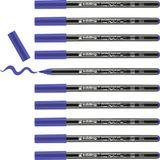 edding 4200 porseleinstift - blauw - 10 pennen - penseelpunt 1-4 mm