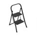Amig Vouwbare Ladder met 2 Treden Zwart Staal 82x52x42 cm