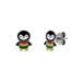 Lucardi Kinder Zilveren kinderoorknoppen Pinguin - Oorbellen - 925 Zilver - Zilverkleurig