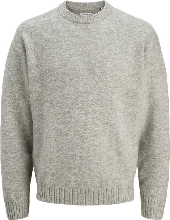 JACK&JONES ESSENTIALS - JJESOHO OLLIE KNIT CREW NECK SN Heren Trui - Light Grey Melange - XL