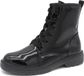 Marco Tozzi Dames Veterboot -25282-018 Zwart Lak - Maat 38