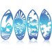4 stuks surfplank metalen muurkunst decor surfplank haaiengolven strand surfer zeeschildpadborden tropische surfplank palmboom decoratie thuis opknoping muurkunst muursculpturen decoraties voor