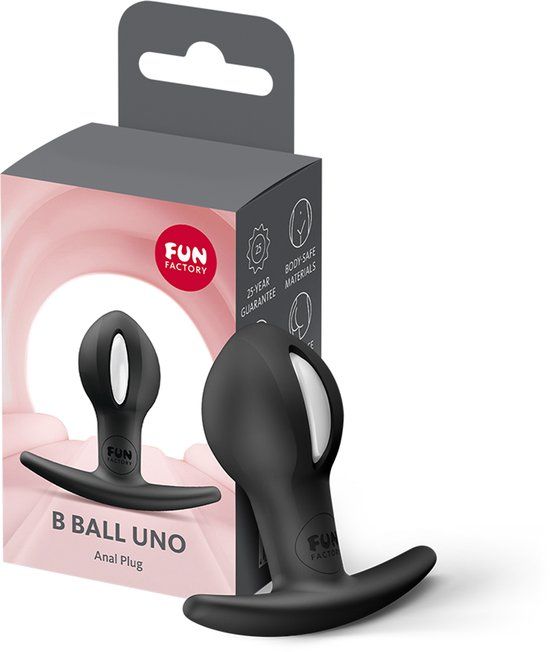 Fun Factory B Ball Uno | Anal Plug met Gewicht | Zwart | IPX7 Waterdicht | Siliconen