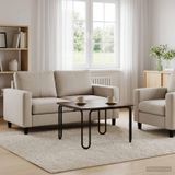 Maison Exclusive Table basse, chêne fumé, 59 x 59 x 45 cm, fibre de bois