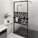 vidaXL Paroi de douche avec étagère Noir 115x195cm Verre ESG&Aluminium