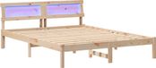 vidaXL Bedframe met hoofdeinde Bruin 150 x 200 cm Massief grenenhout