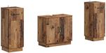 vidaXL - 3-delig - badkamerkast - set - HOORN - Oud - hout - Bewerkt - hout