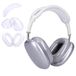 kwmobile 3-in-1 Hoofdtelefoonhoes voor Apple AirPods Max Hoesje - 360° TPU-hoes voor hoofdtelefoon - transparant / lavendel