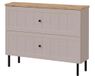 3xE living Armoire de salle de bain Gusto 80 cm, cachemire/chêne clair, pieds noirs