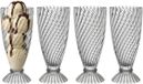 Alessandro ijscoupe Hawaii - 4x stuks - glas - kristal - 360 ml - 18 x 8 cm - ijs schaaltjes