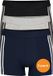 Schiesser 95/5 Stretch shorts (3-pack) - Zwart, Blauw en Grijs