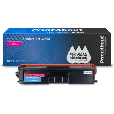 PrintAbout Huismerk Brother TN-325M Magenta Toner | 4000 pagina's