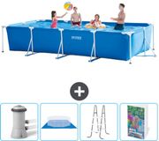 Intex Rechthoekig Frame Zwembad - 450 x 220 x 84 cm - Blauw