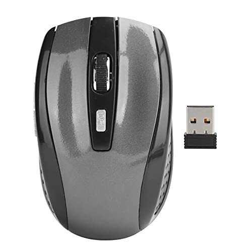 KAKAKE Laptopmuis, verstelbare DPI-muis Energiebesparend Stil Micro-motion-ontwerp Plug-and-play Ergonomisch vormontwerp voor Windows-pc Laptop, desktop, notebook-MS059(grey)