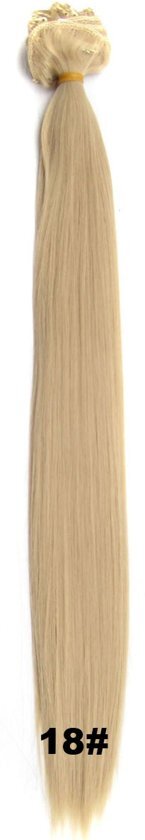 Brazilian Clip in extensions 7 set straight blond - 18