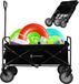 Springos Chariot de transport pliable Noir