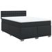 vidaXL Boxspring met matras, kunstleer, zwart, 140x190 cm